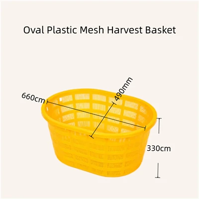 Cesta de colheita de malha plástica oval